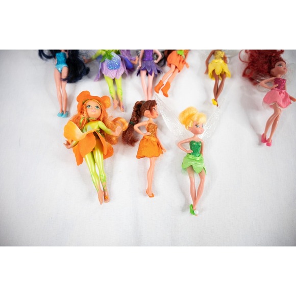 Lot Of 9 Disney Tinkerbell And Fairy Friends Mini Doll Fairies - Picture 2 of 4